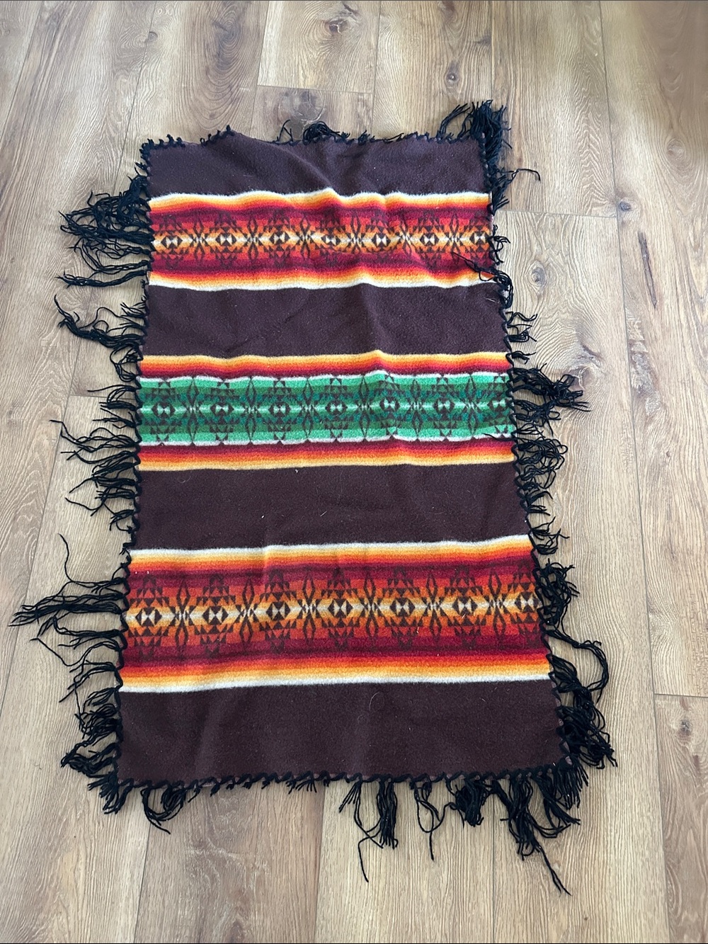 Vintage Pendleton Beaver State Wool Lap Blanket 50x32